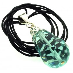 Blue Obsidian Gemstone Teardrop Pendant